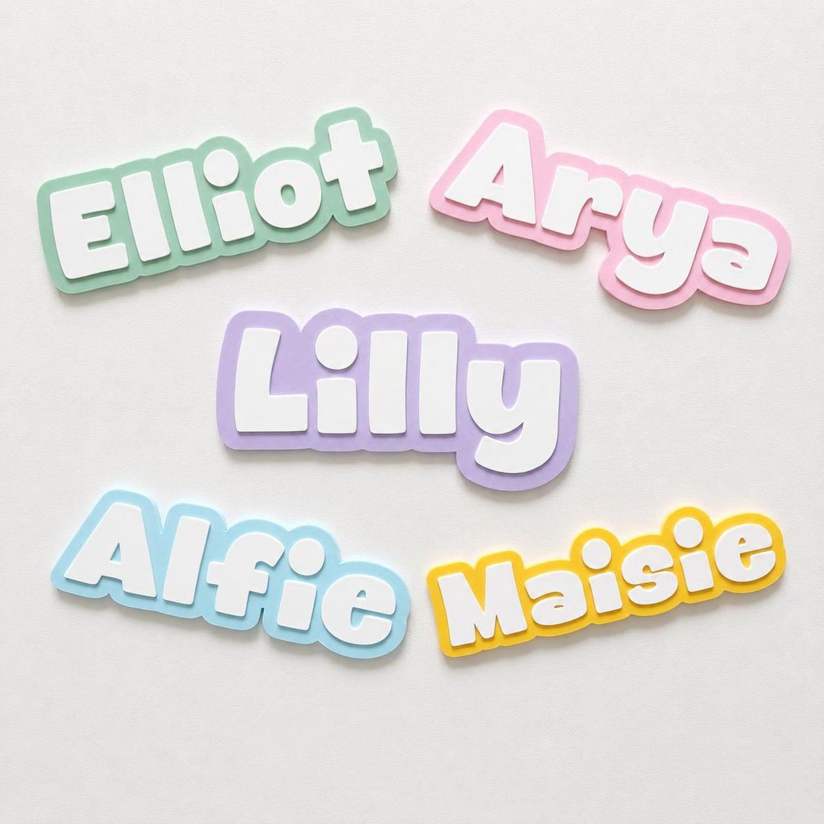 Personalised Kids Name Door Sign – Custom Girls Boys Bedroom Decoration Plate