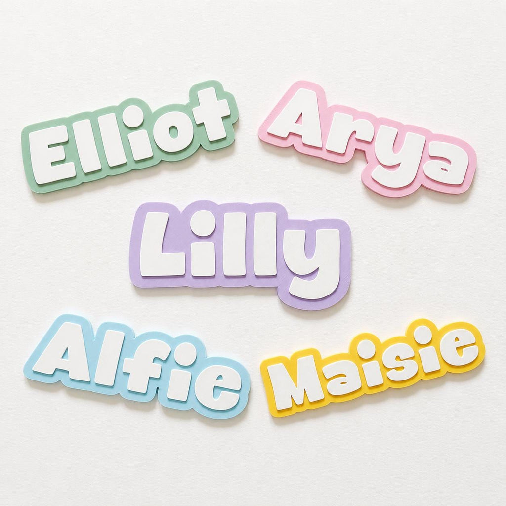 Personalised Kids Name Door Sign – Custom Girls Boys Bedroom Decoration Plate