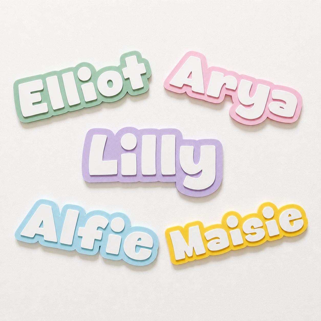 Personalised Kids Name Door Sign – Custom Girls Boys Bedroom Decoration Plate