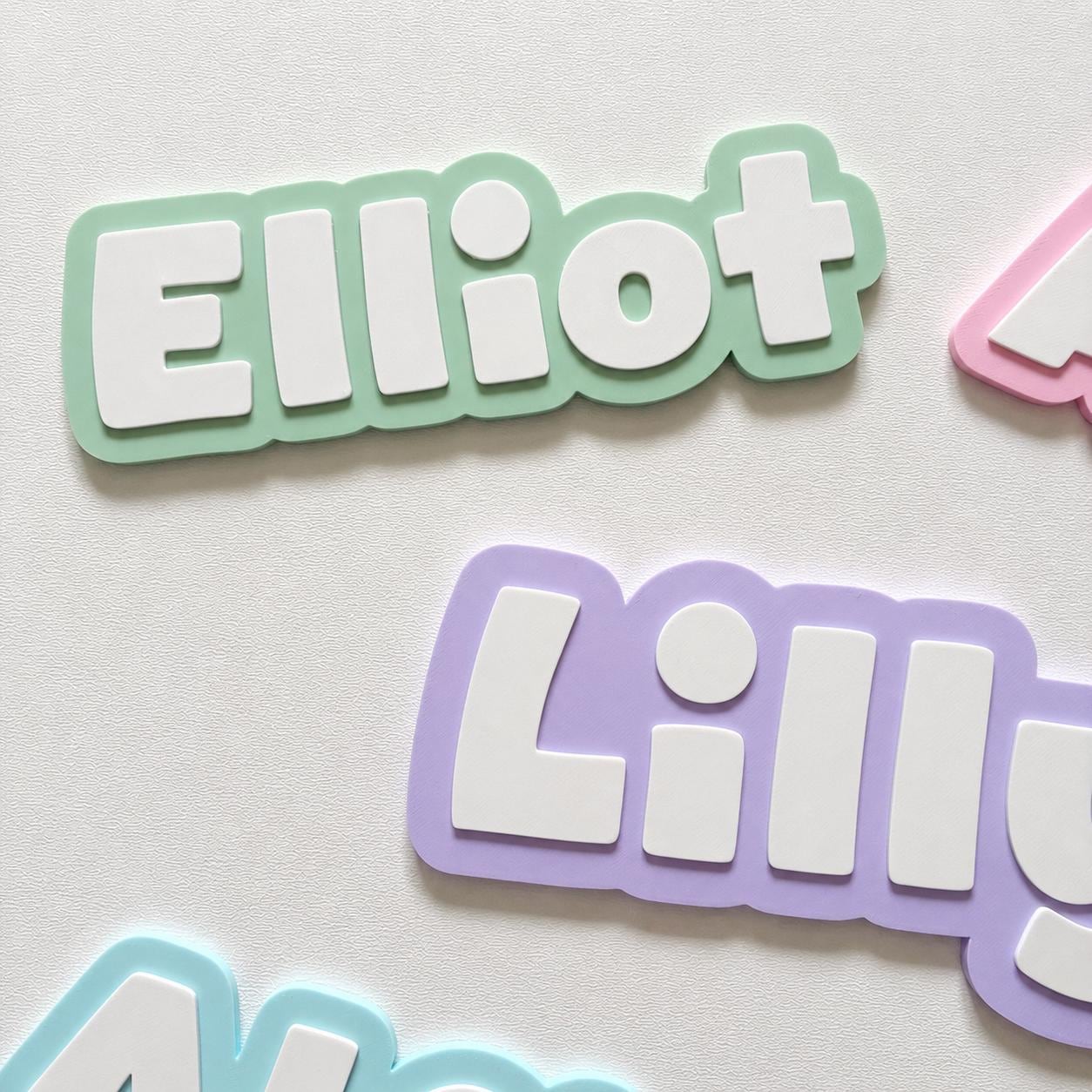 Personalised Kids Name Door Sign – Custom Girls Boys Bedroom Decoration Plate