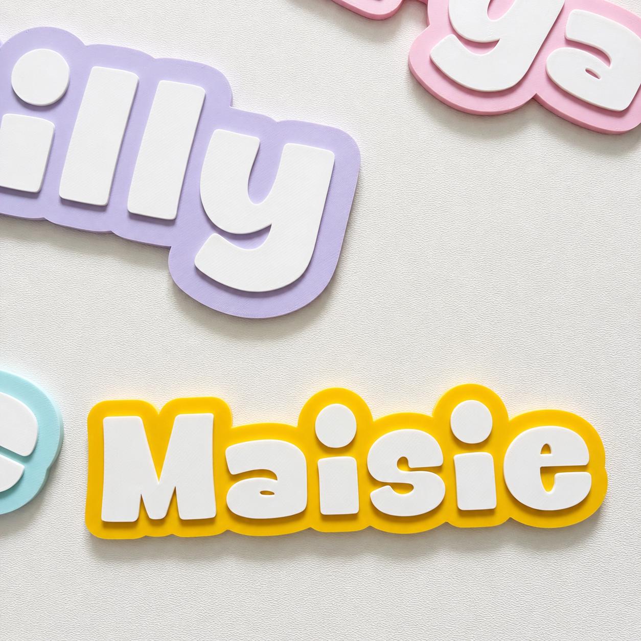 Personalised Kids Name Door Sign – Custom Girls Boys Bedroom Decoration Plate