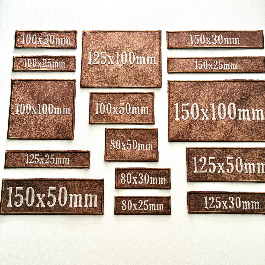 Personalised Embroidered Faux Suede Patches Sew/Iron/VELCRO® Biker Jacket Badges