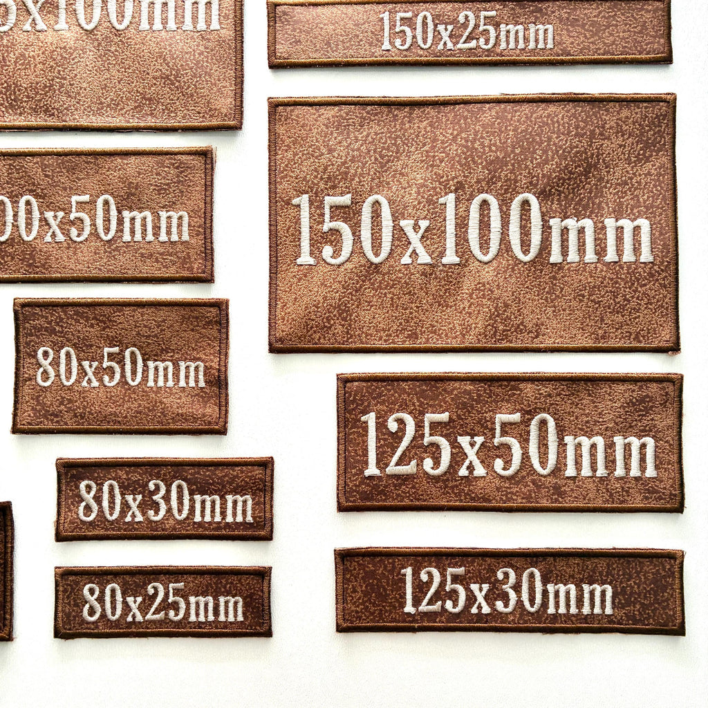 Personalised Embroidered Faux Suede Patches Sew/Iron/VELCRO® Biker Jacket Badges