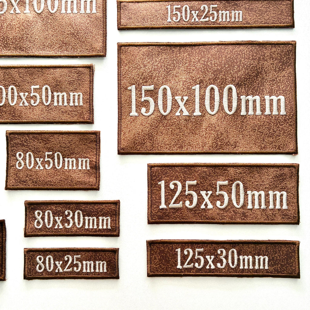 Personalised Embroidered Faux Suede Patches Sew/Iron/VELCRO® Biker Jacket Badges