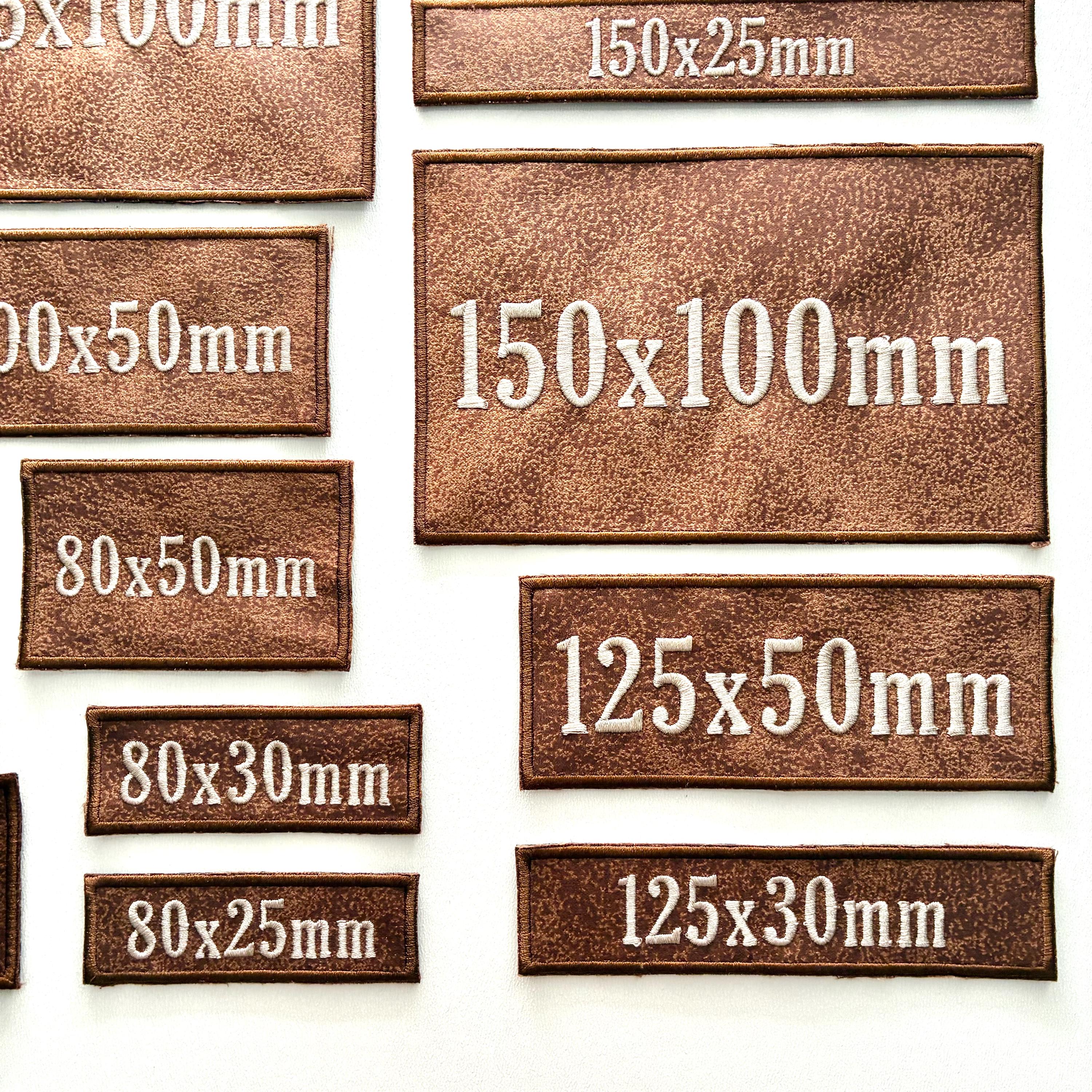 Personalised Embroidered Faux Suede Patches Sew/Iron/VELCRO® Biker Jacket Badges