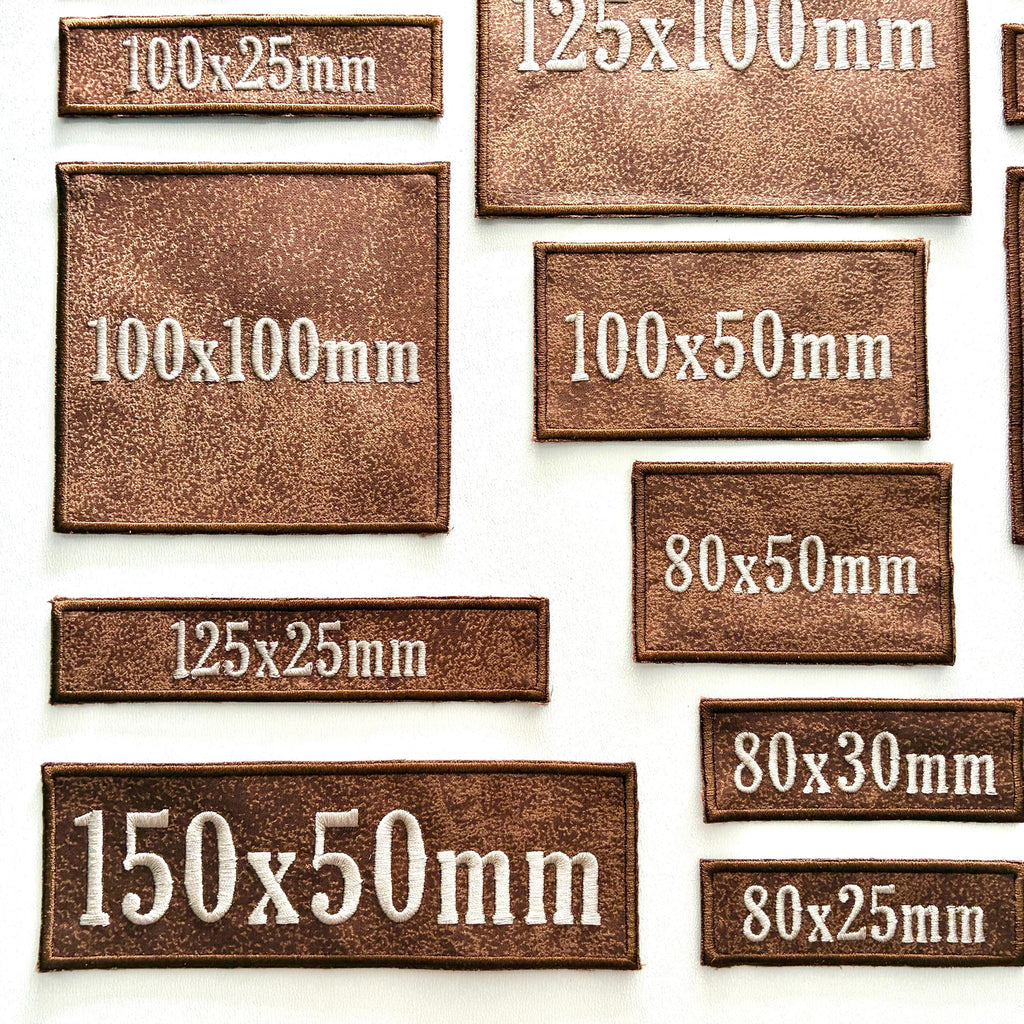 Personalised Embroidered Faux Suede Patches Sew/Iron/VELCRO® Biker Jacket Badges