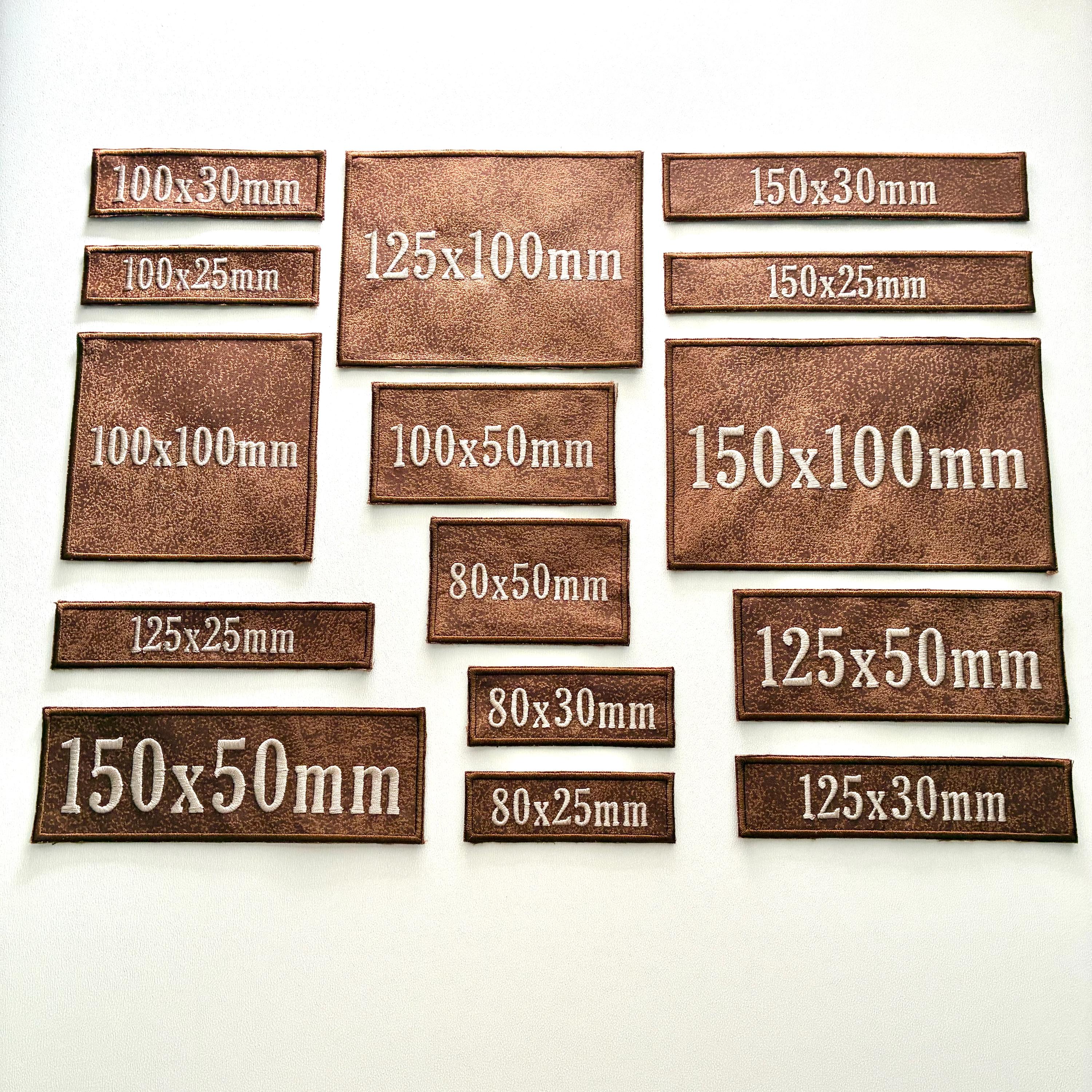 Personalised Embroidered Faux Suede Patches Sew/Iron/VELCRO® Biker Jacket Badges