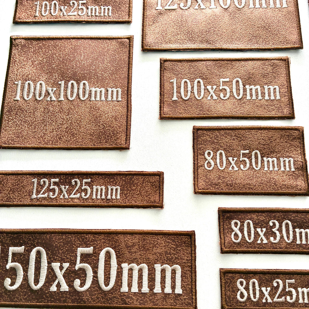 Personalised Embroidered Faux Suede Patches Sew/Iron/VELCRO® Biker Jacket Badges