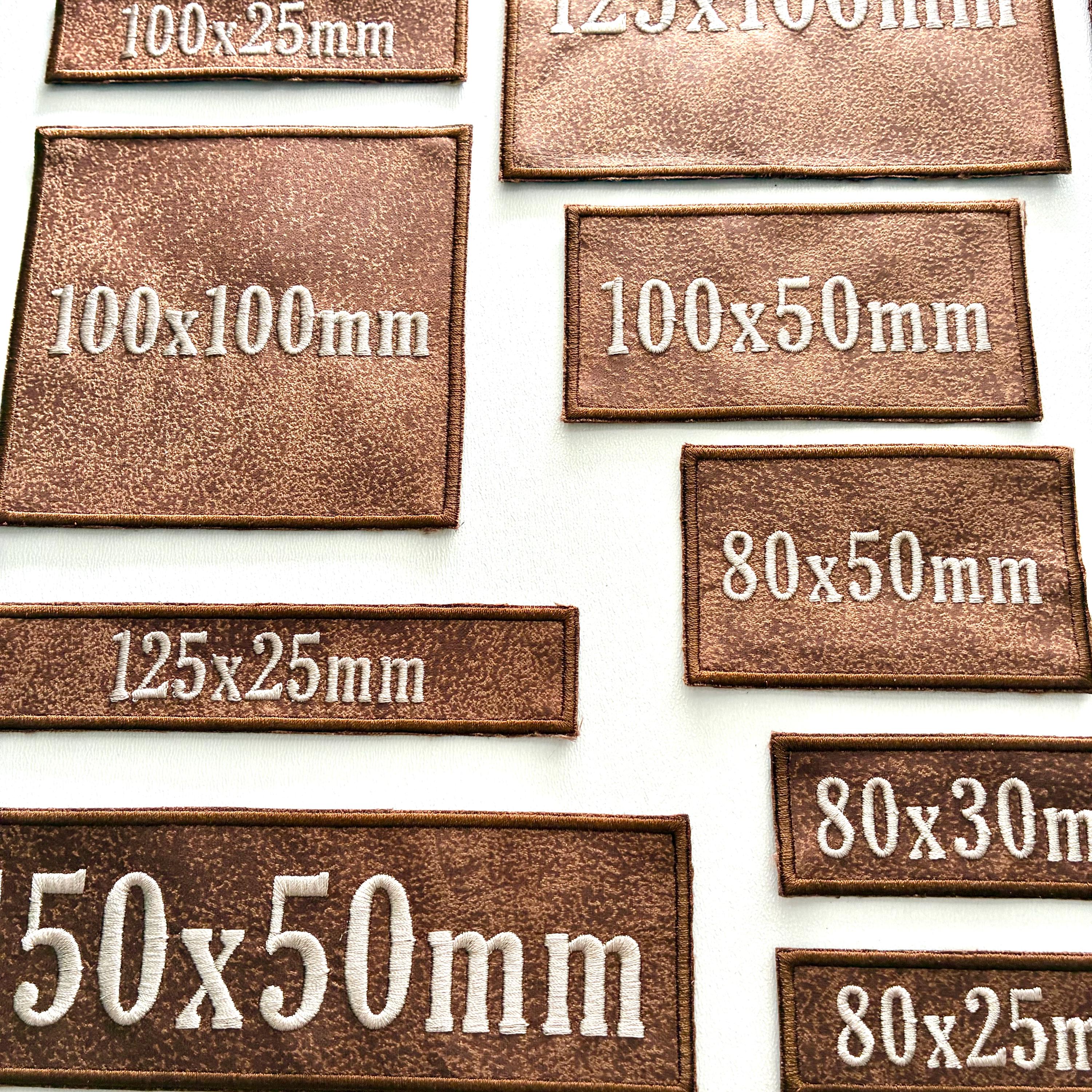 Personalised Embroidered Faux Suede Patches Sew/Iron/VELCRO® Biker Jacket Badges