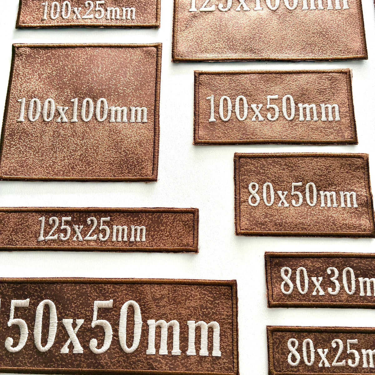 Personalised Embroidered Faux Suede Patches Sew/Iron/VELCRO® Biker Jacket Badges