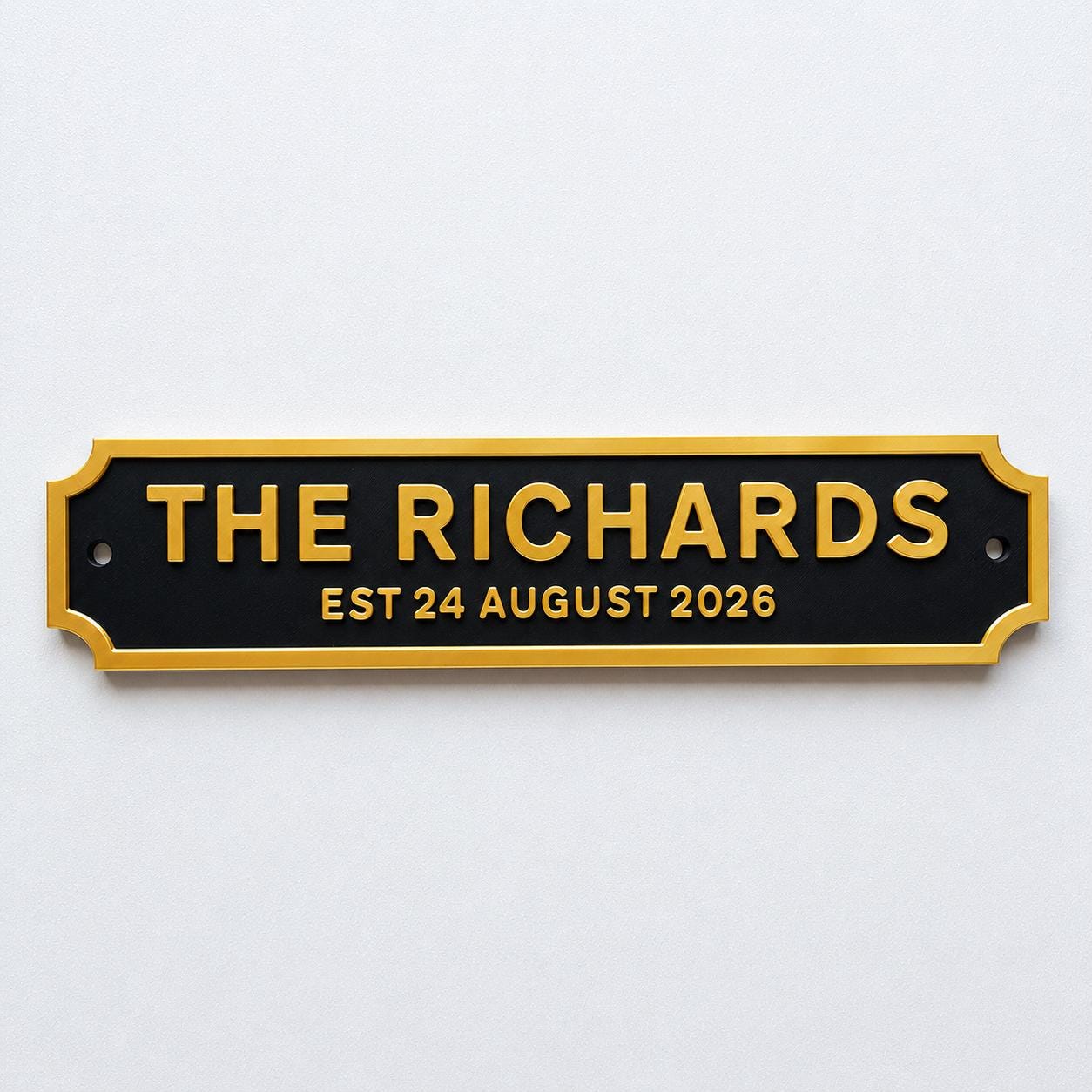 Personalised Text Sign – Custom Family Wedding Street Road House Decoration Plate