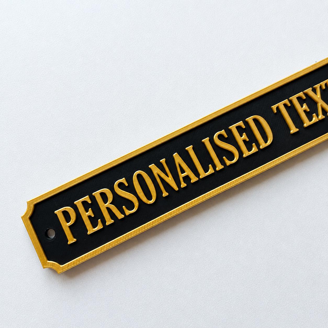 Personalised Text Sign – Custom Street Road New Home House Decoration Plate
