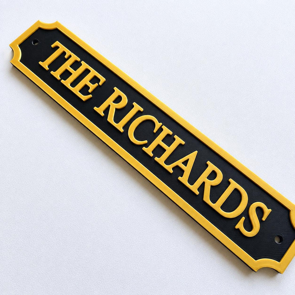 Personalised Text Sign – Custom Street Road New Home House Decoration Plate