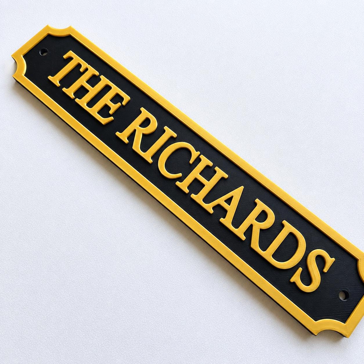 Personalised Text Sign – Custom Street Road New Home House Decoration Plate
