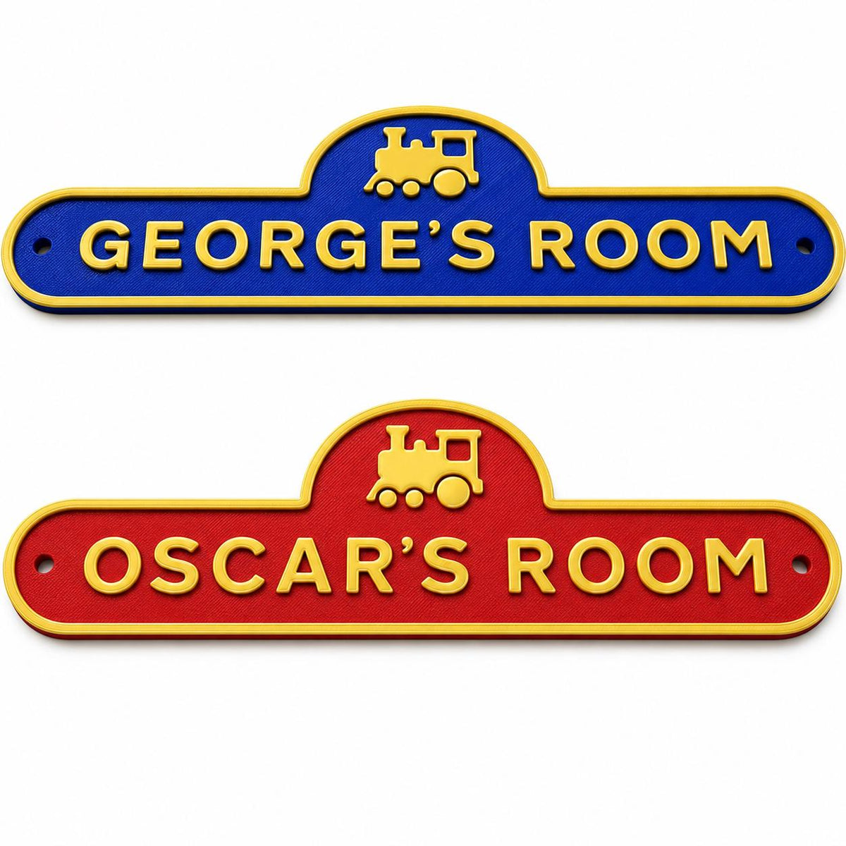 Personalised Kids Name Train Door Sign – Custom Boys Bedroom Decoration Plate