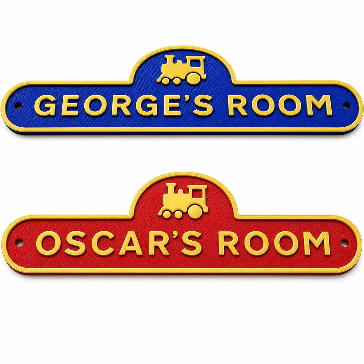Personalised Kids Name Train Door Sign – Custom Boys Bedroom Decoration Plate