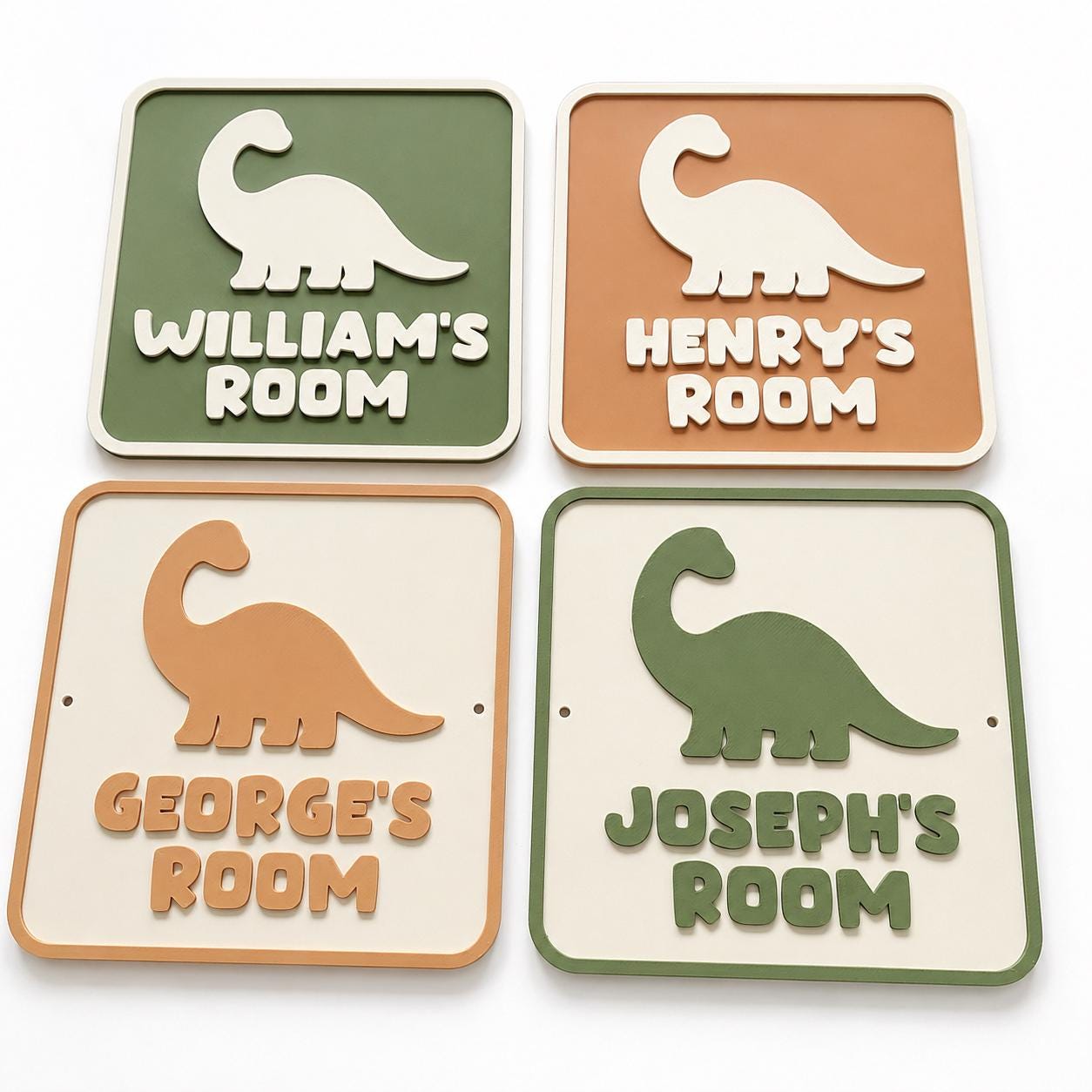 Personalised Dinosaur Bedroom Door Sign – Custom Kids Name Room Decoration Plate