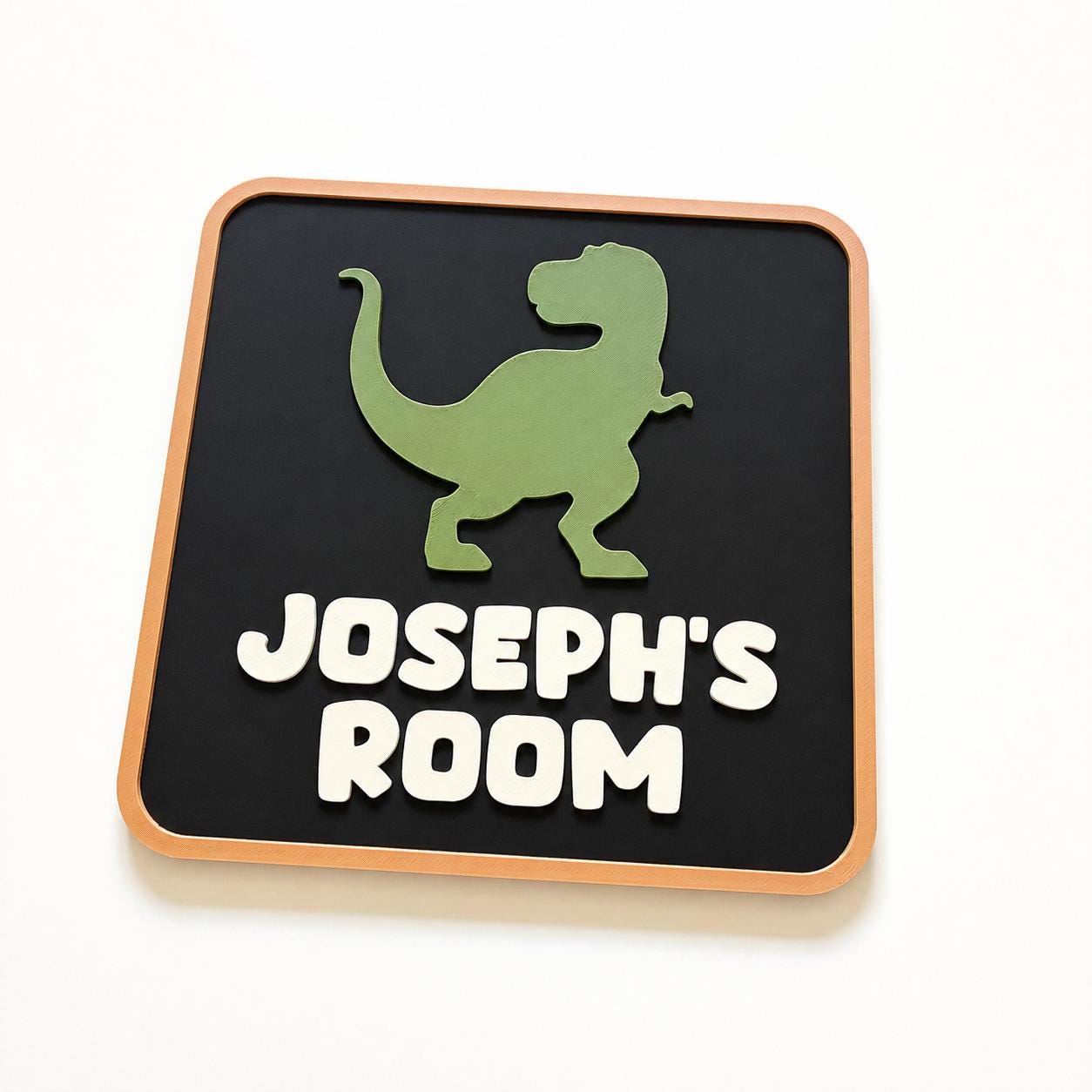 Personalised Dinosaur Bedroom Door Sign – Custom Kids Name Room Decoration Plate