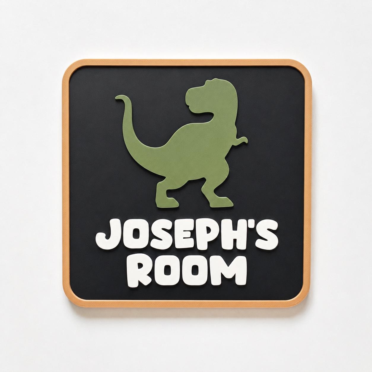 Personalised Dinosaur Bedroom Door Sign – Custom Kids Name Room Decoration Plate