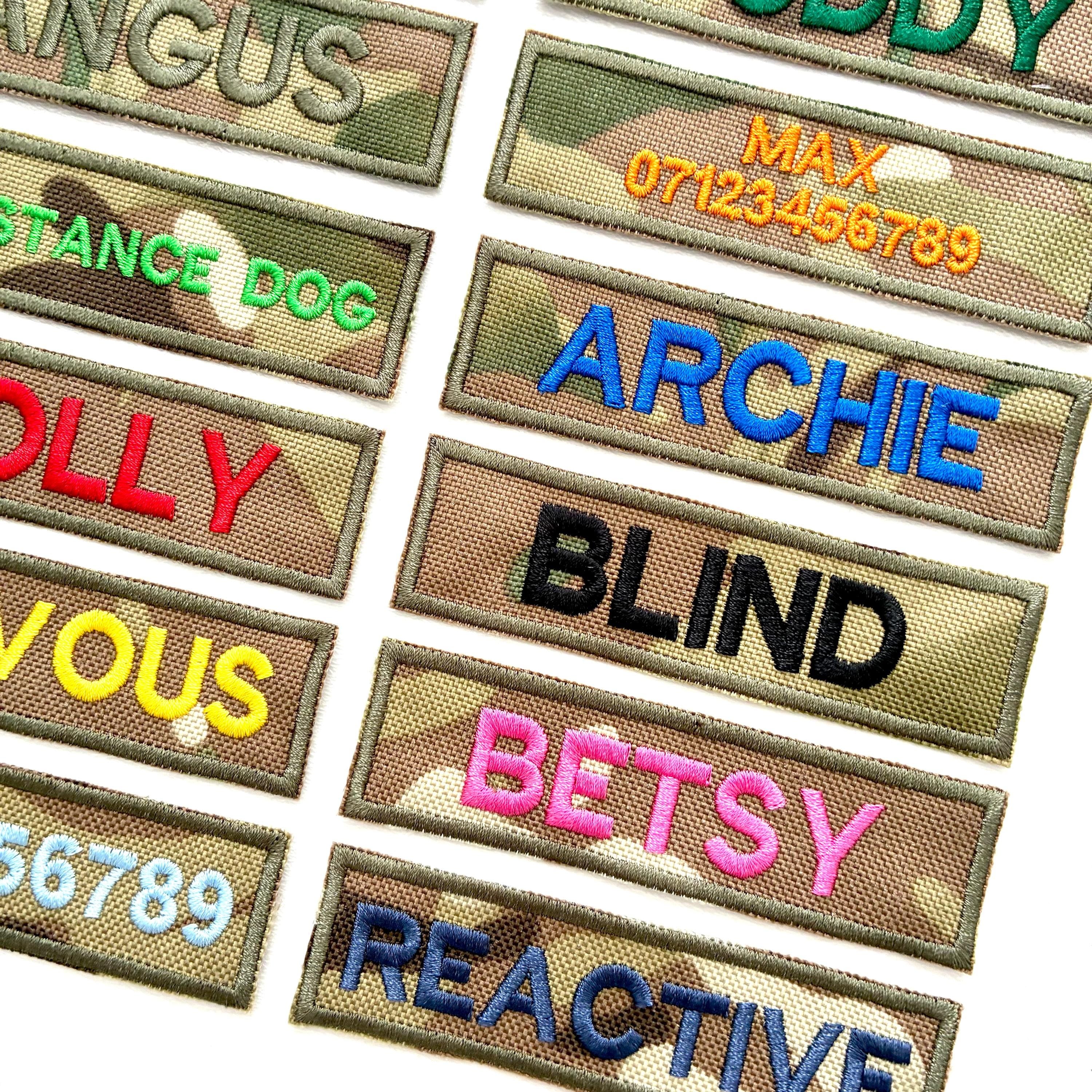 VELCRO® Patch To Fit Julius K9 Dog Harness Personalised Embroidered Camo Badge