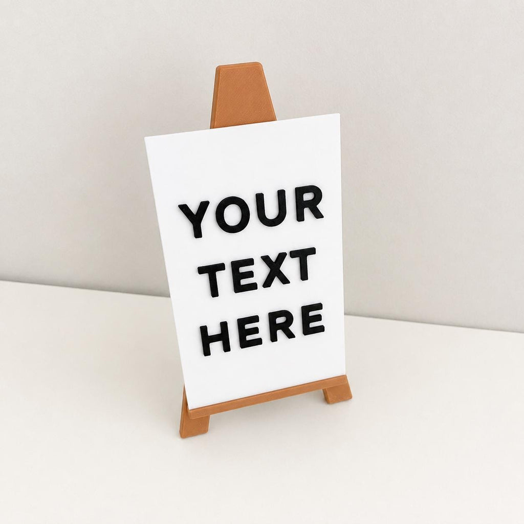 Personalised Mini Easel Sign - Custom Warning Office Work Desk Gift Lone Diner