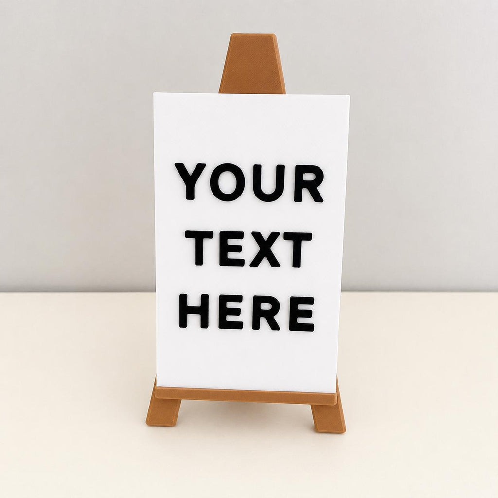 Personalised Mini Easel Sign - Custom Warning Office Work Desk Gift Lone Diner