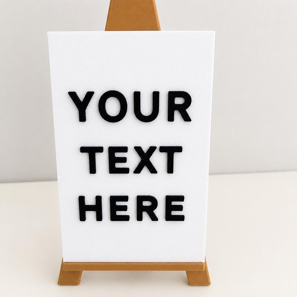 Personalised Mini Easel Sign - Custom Warning Office Work Desk Gift Lone Diner