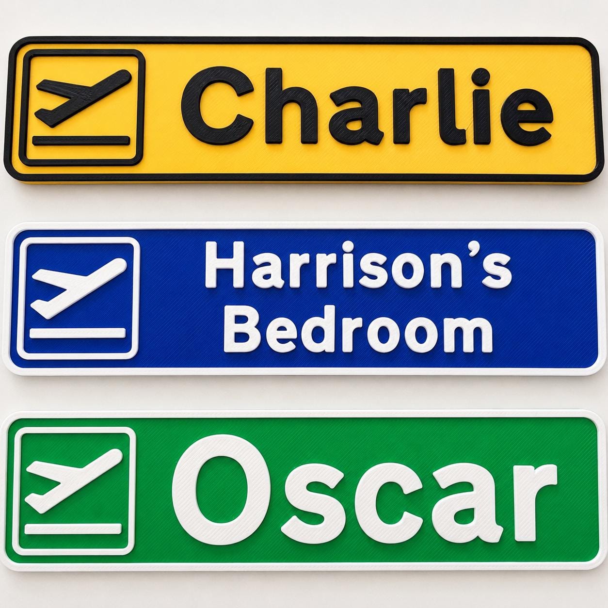 Personalised Departures Sign Airport Airplane Kids Name Bedroom Door AvGeek Gift