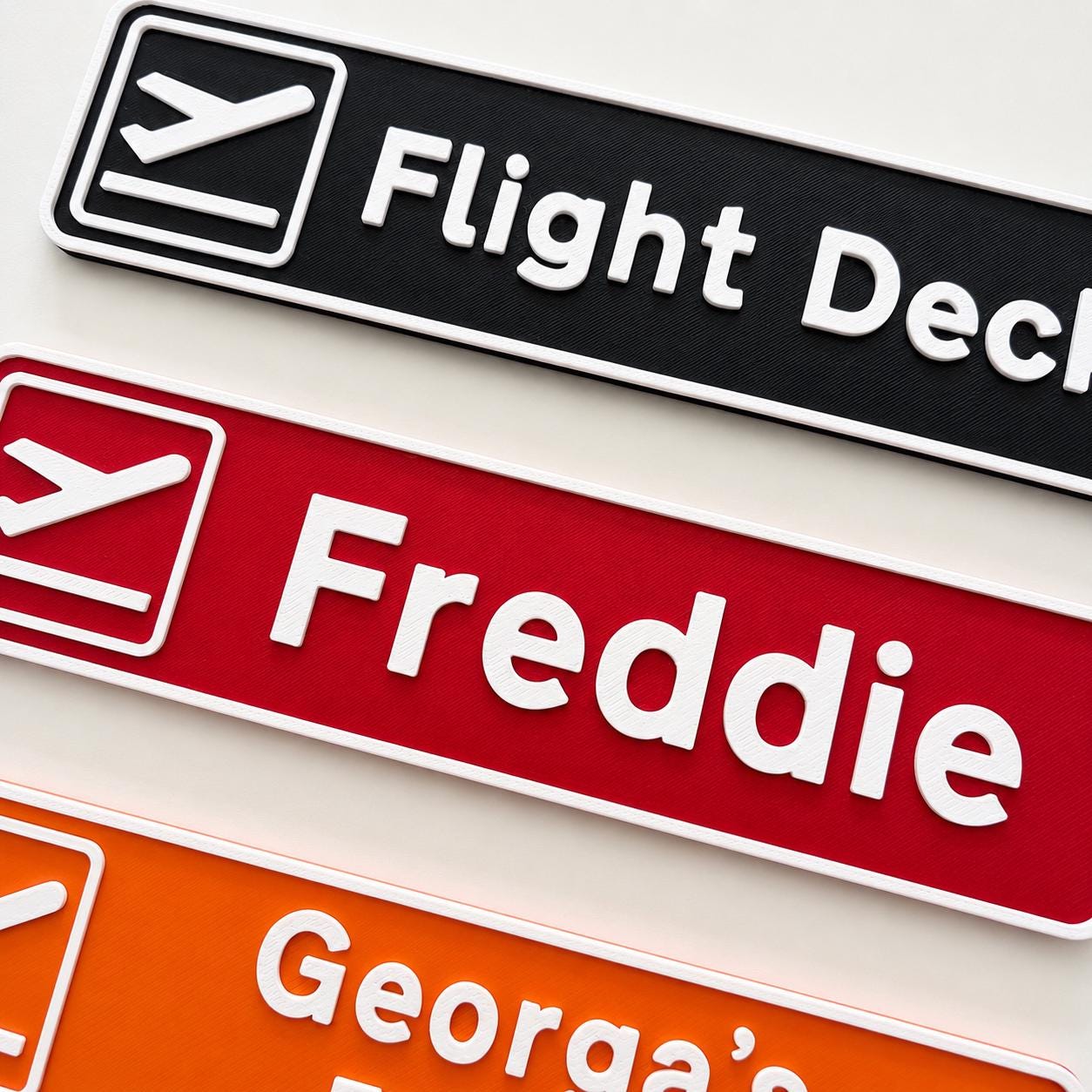 Personalised Departures Sign Airport Airplane Kids Name Bedroom Door AvGeek Gift