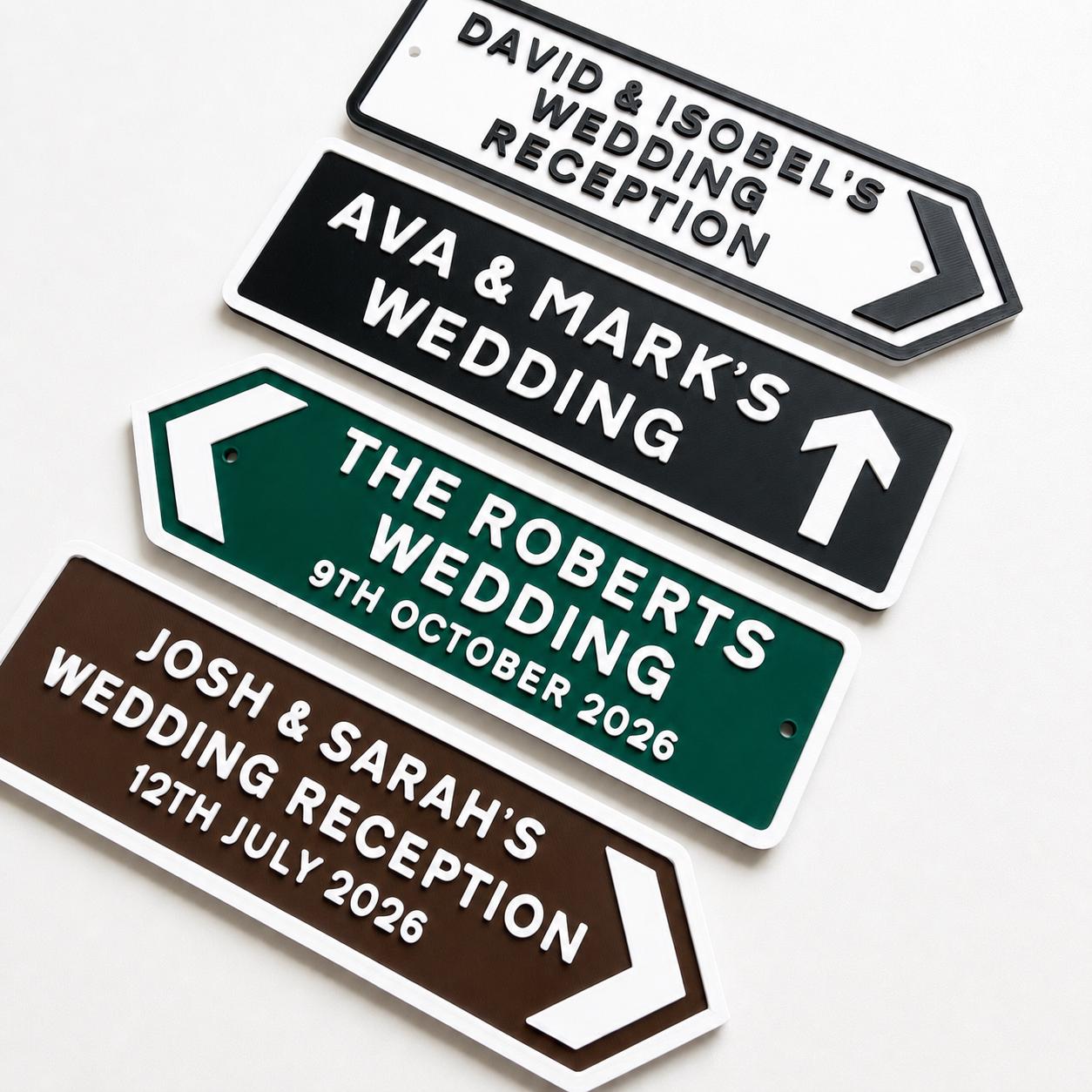 Personalised Wedding Sign – Custom Street Road Text Mr & Mrs Reception Party