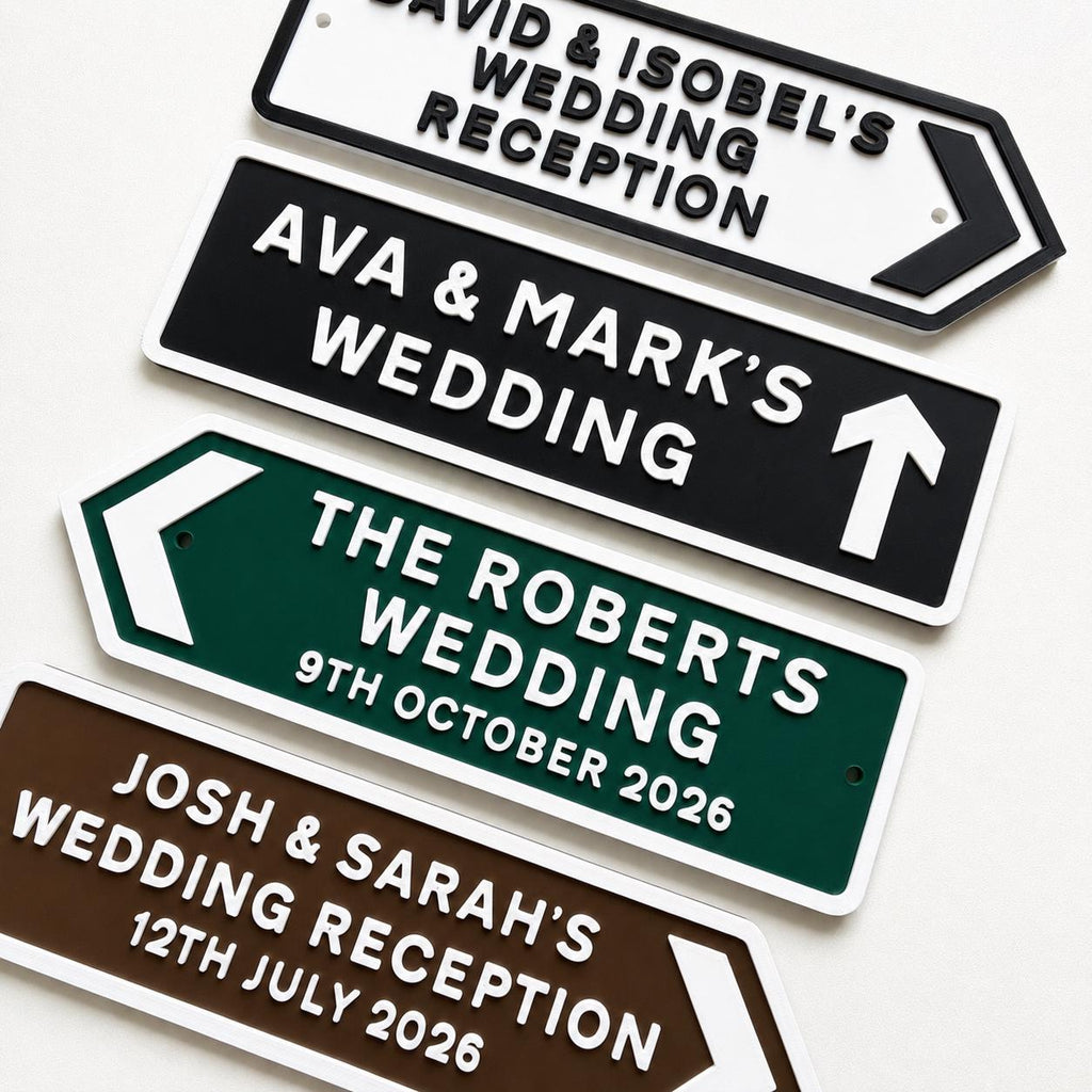 Personalised Wedding Sign – Custom Street Road Text Mr & Mrs Reception Party