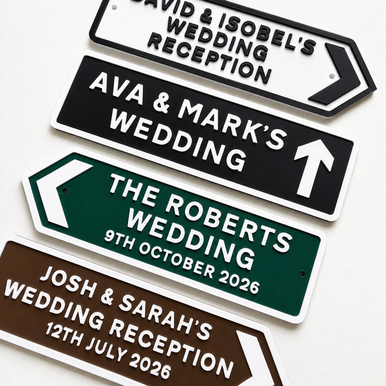 Personalised Wedding Sign – Custom Street Road Text Mr & Mrs Reception Party