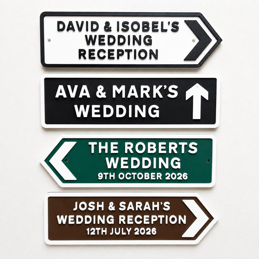 Personalised Wedding Sign – Custom Street Road Text Mr & Mrs Reception Party