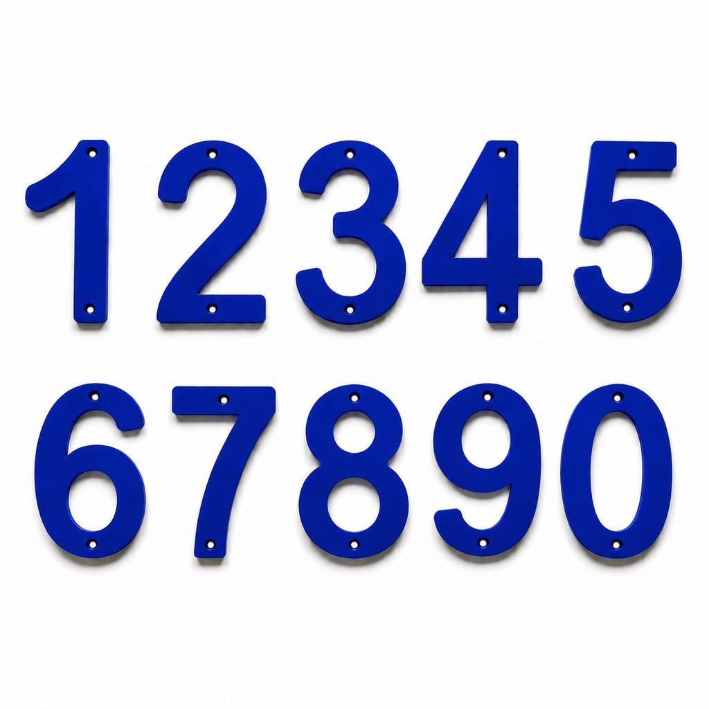 House Numbers – Front Door Sign Plaque Home Address Wall Mounted Screw Holes