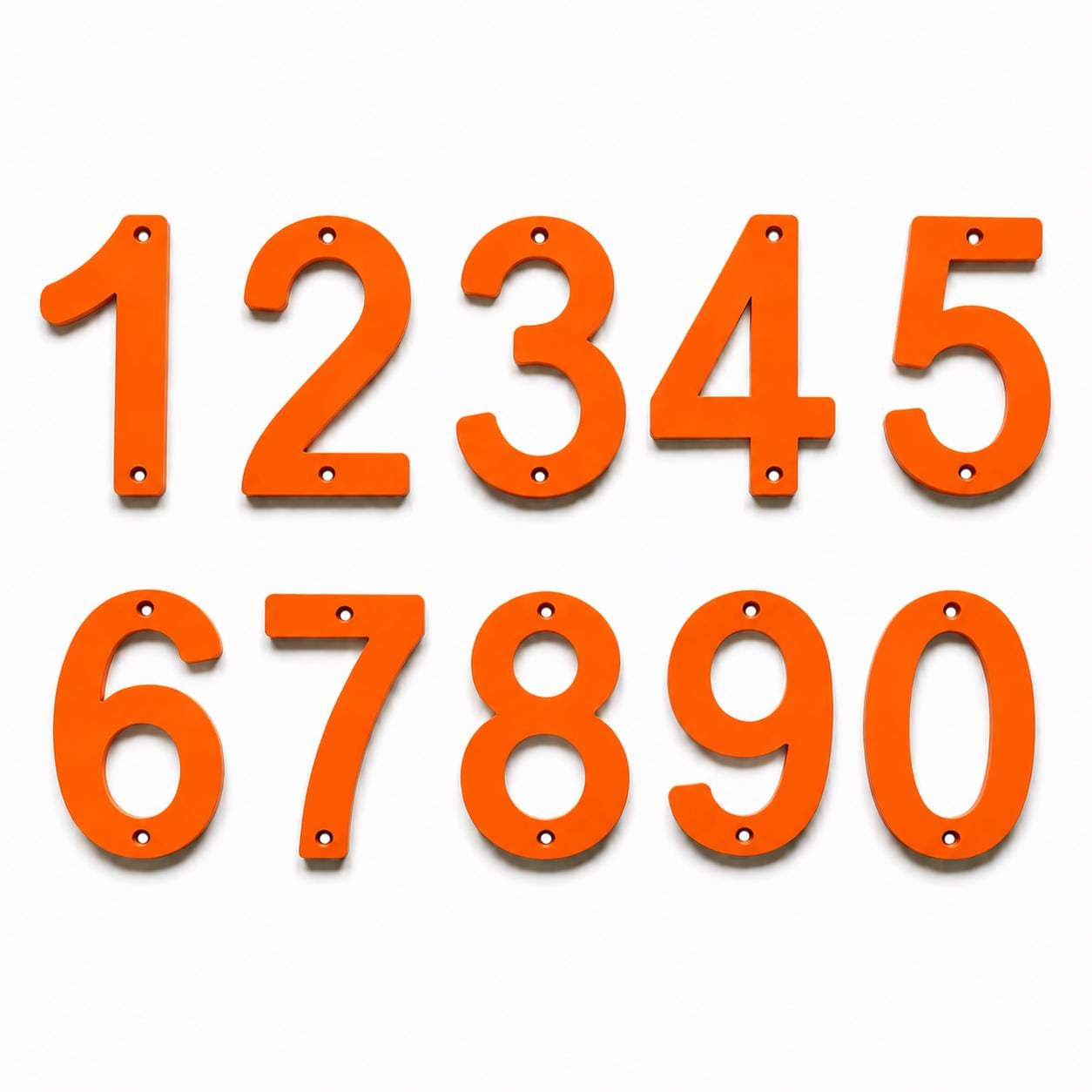 House Numbers – Front Door Sign Plaque Home Address Wall Mounted Screw Holes