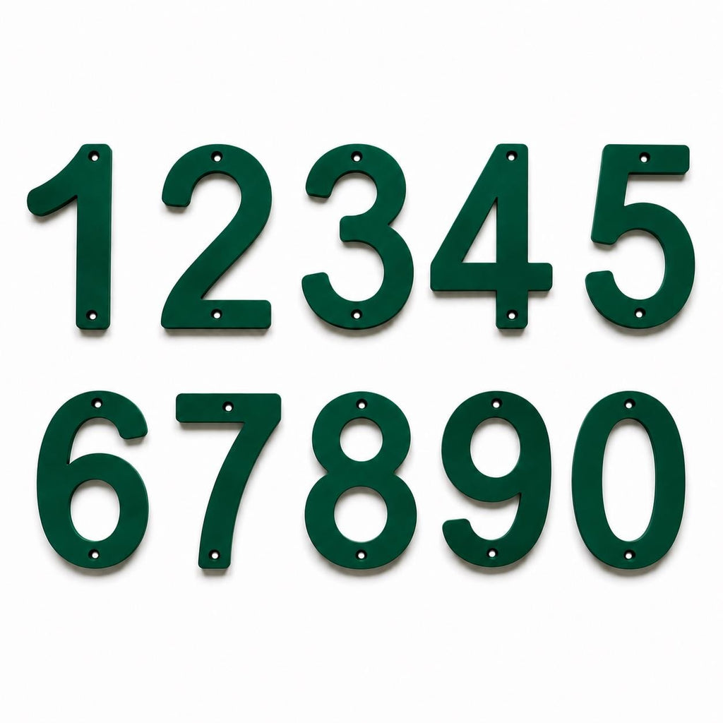 House Numbers – Front Door Sign Plaque Home Address Wall Mounted Screw Holes