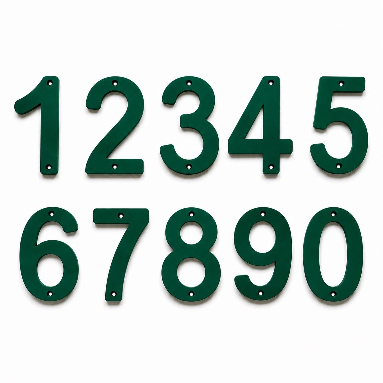 House Numbers – Front Door Sign Plaque Home Address Wall Mounted Screw Holes