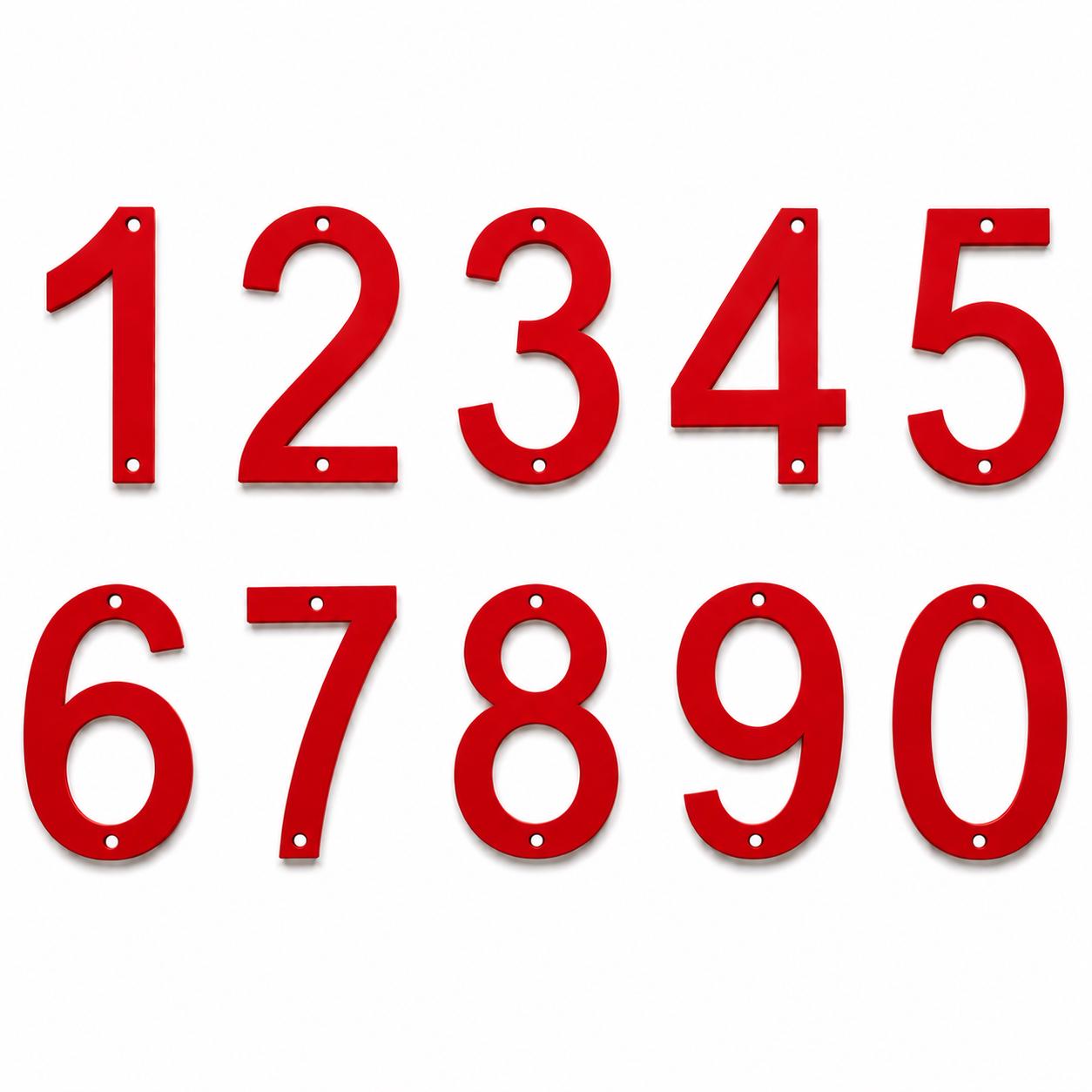 House Numbers – Front Door Sign Plaque Home Address Wall Mounted Screw Holes