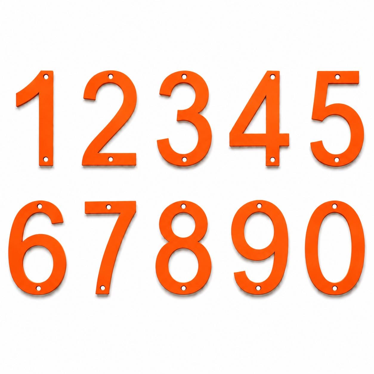 House Numbers – Front Door Sign Plaque Home Address Wall Mounted Screw Holes