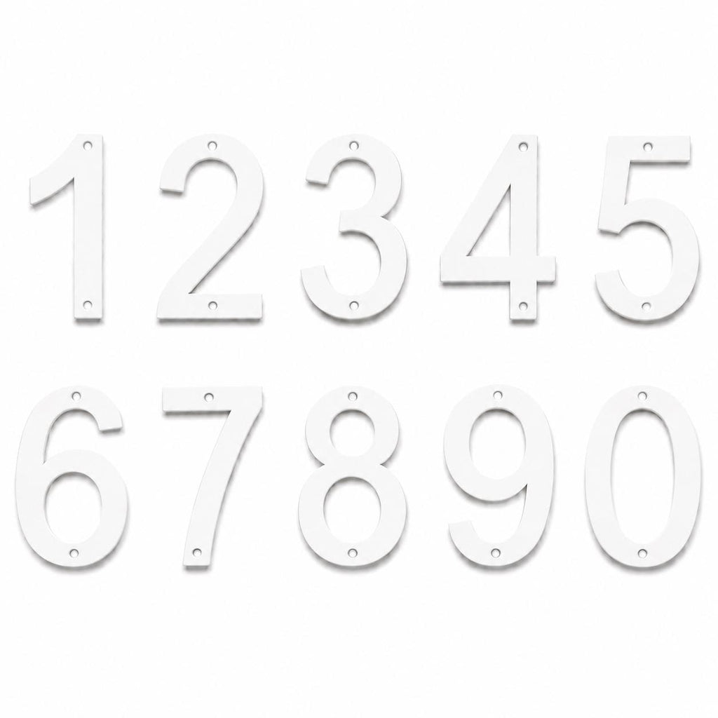House Numbers – Front Door Sign Plaque Home Address Wall Mounted Screw Holes