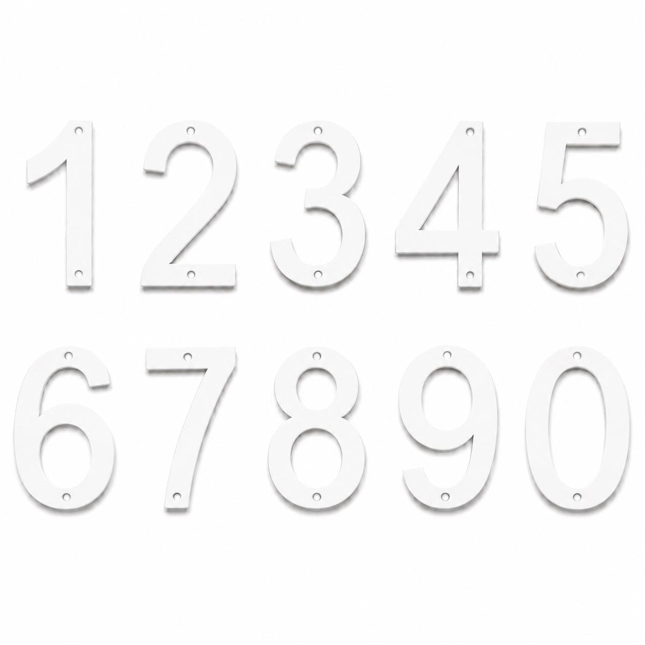 House Numbers – Front Door Sign Plaque Home Address Wall Mounted Screw Holes