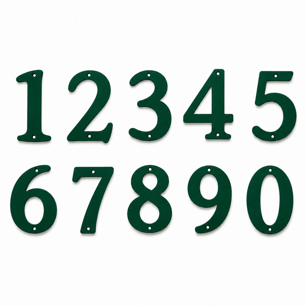House Numbers – Front Door Sign Plaque Home Address Wall Mounted Screw Holes
