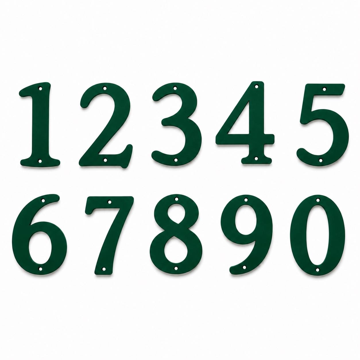 House Numbers – Front Door Sign Plaque Home Address Wall Mounted Screw Holes