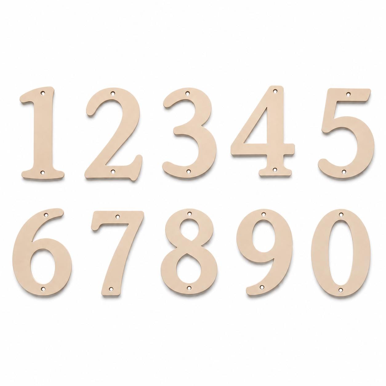 House Numbers – Front Door Sign Plaque Home Address Wall Mounted Screw Holes