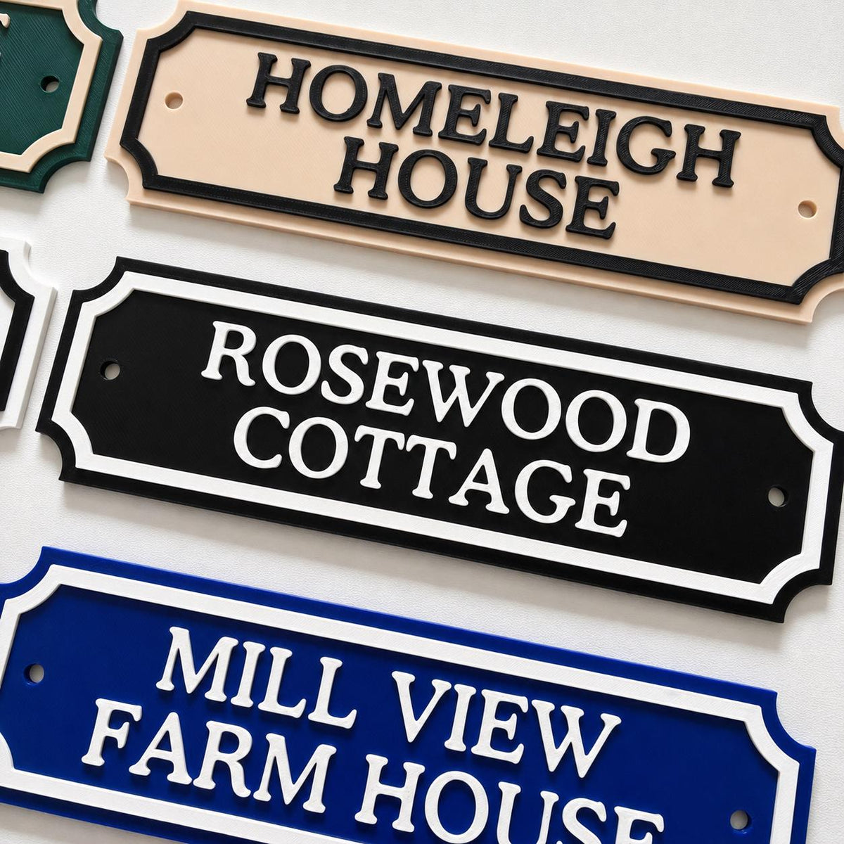 Personalised Text Sign Custom House Front Door Number Name Business Plate Plaque