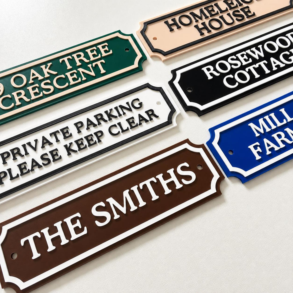 Personalised Text Sign Custom House Front Door Number Name Business Plate Plaque