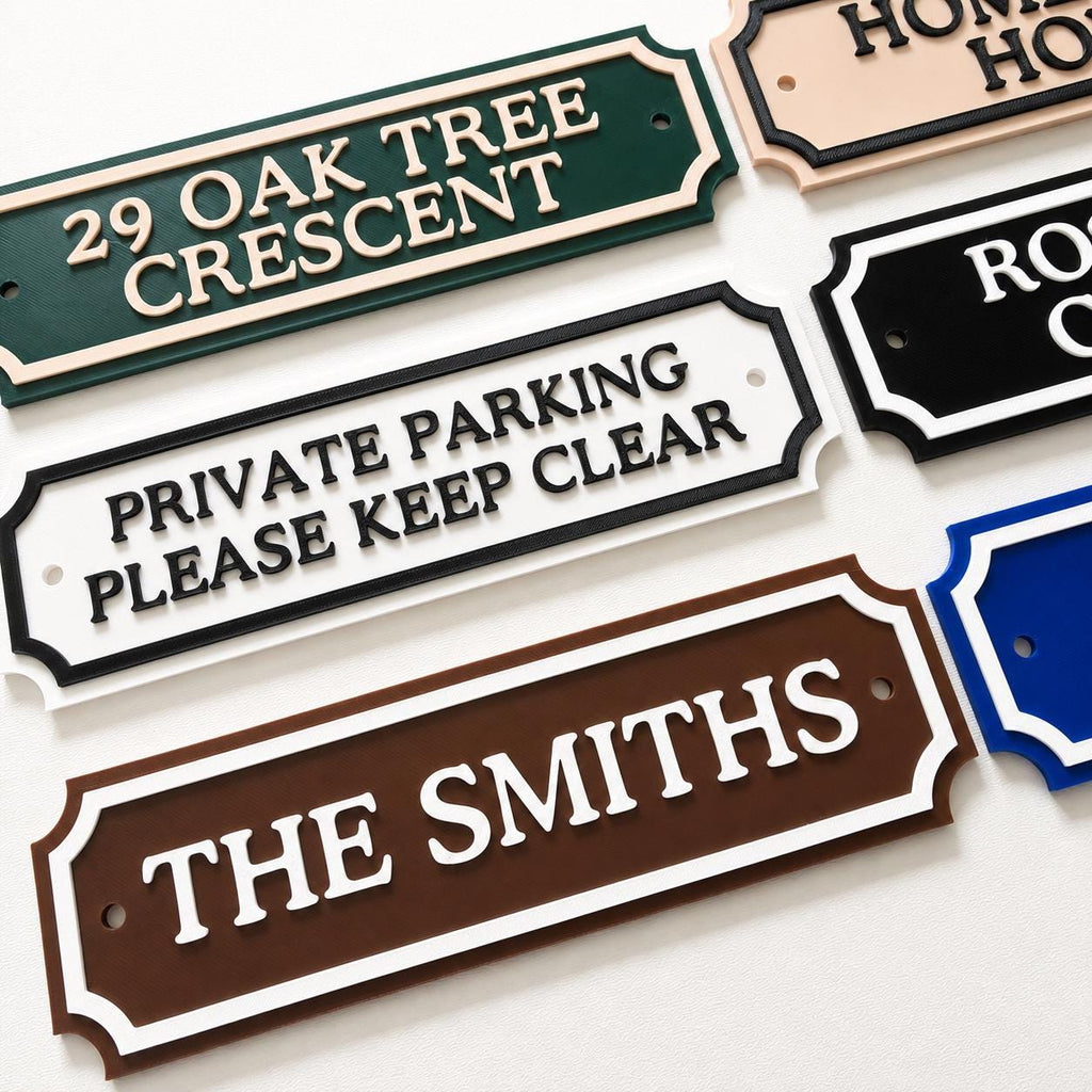 Personalised Text Sign Custom House Front Door Number Name Business Plate Plaque