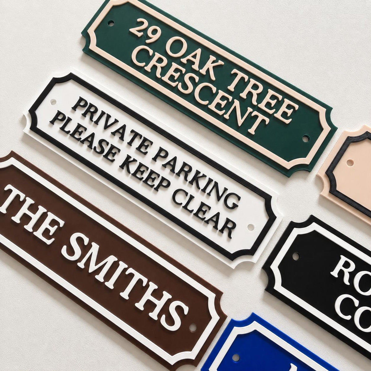 Personalised Text Sign Custom House Front Door Number Name Business Plate Plaque