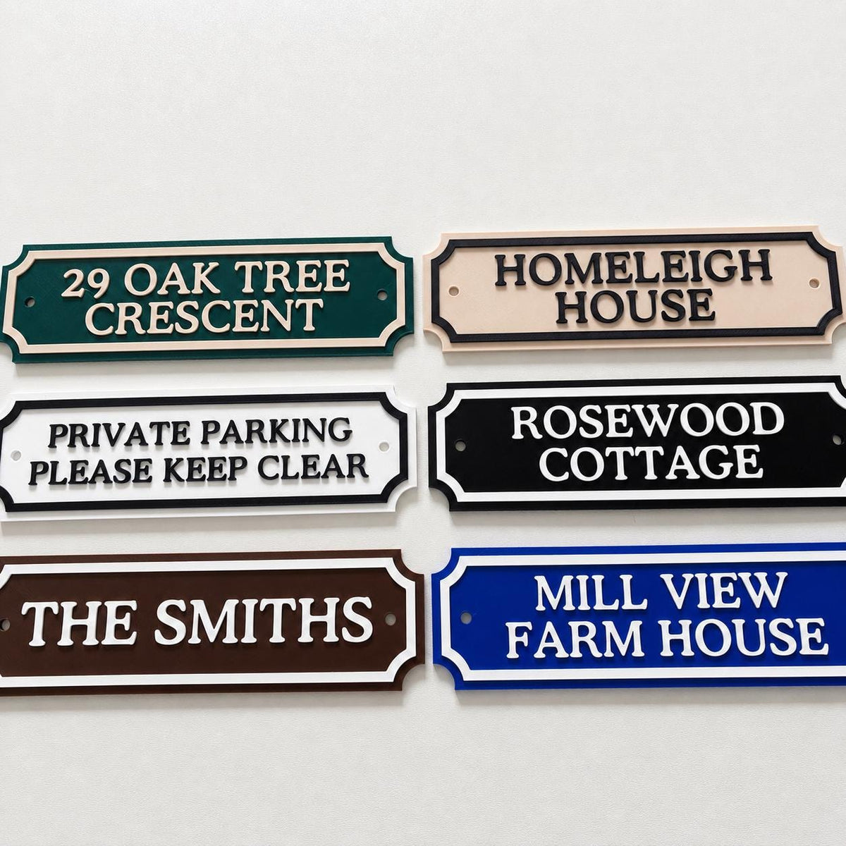 Personalised Text Sign Custom House Front Door Number Name Business Plate Plaque