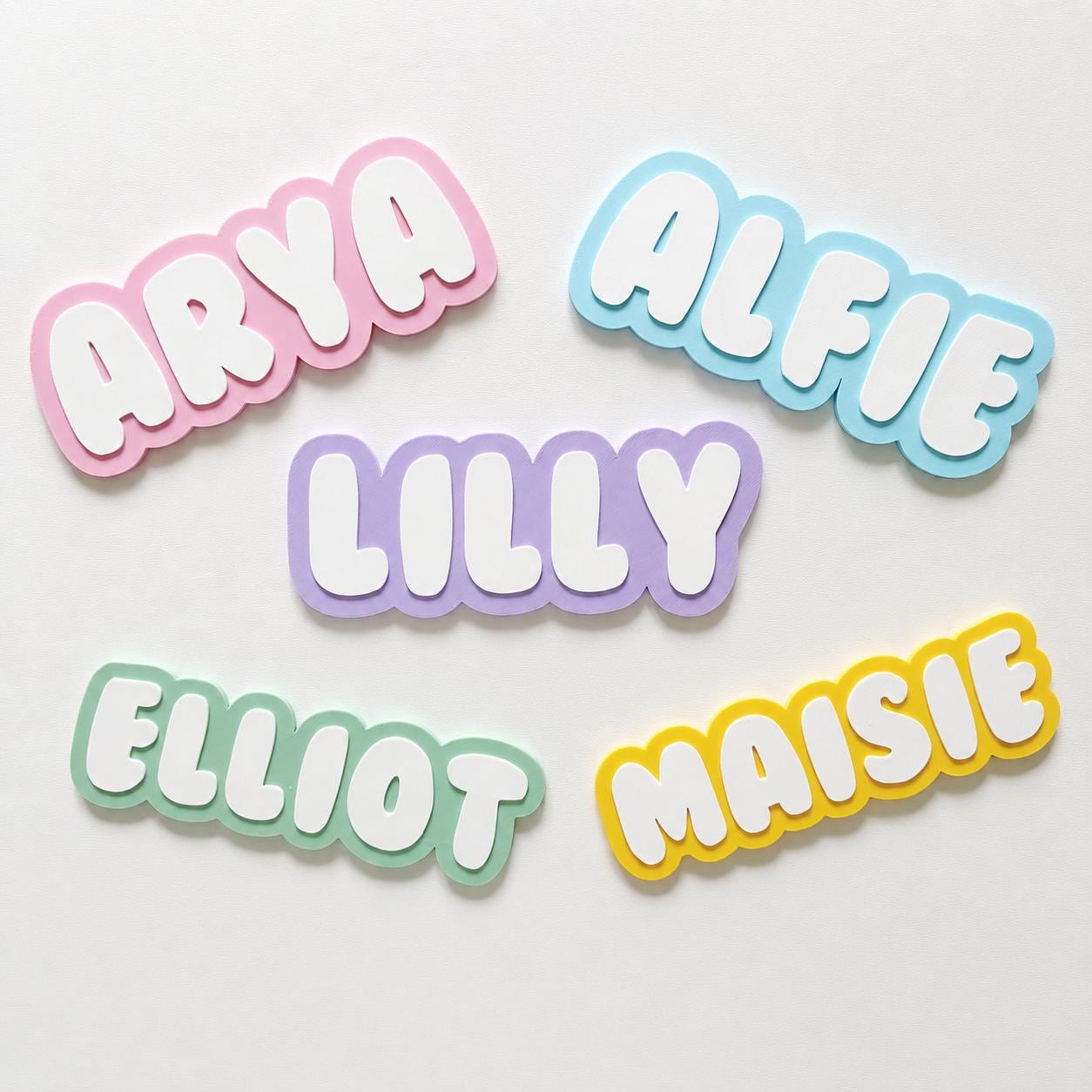 Personalised Kids Name Door Sign – Custom Girls Boys Bedroom Decoration Plate
